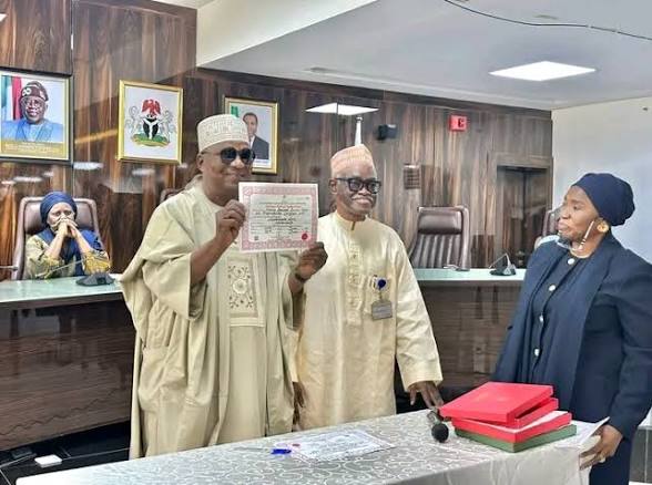 INEC Presents Certificates Of Return To June 20 By-Elections Winners